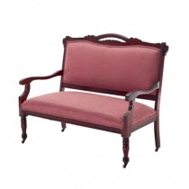 Settee-Mauve-Wood Frame-Wheels