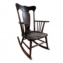 CHAIR-ROCKING-OAK-PRESSED BACK