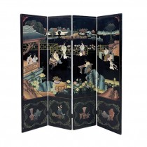 SCREEN-4PANEL-BLK JAPANESE W/F