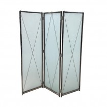 SCREEN-3PANEL-FROST GLASS W/PL