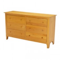 DRESSER-SET-CL MAPLE-6DR-HORIZ