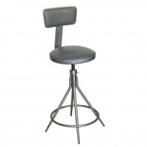 STOOL-GREY SEAT W/METAL