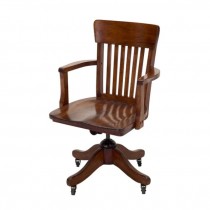 CHAIR-Vintange Bank of England Chair W/Wheels