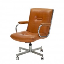 CHAIR-OFFICE-TAN-50'S-PADDED A