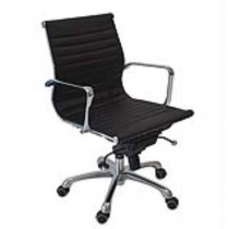 CHAIR-SWIVEL-BLACK RIPPLE LEAT