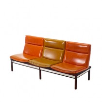 BENCH-3 SEAT-DANISH-ORANGE & G