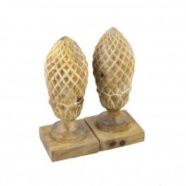 FINIAL-CARVED PINEAPPLE 13"