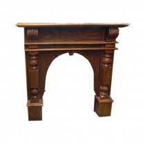 FIREPLACE-MANTEL-CHERRY-60W-INCISED FLOR
