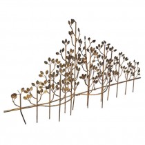 FIREPLACE SCREEN-BRASS-FLORAL