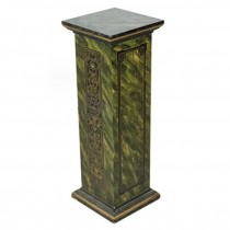 PEDESTAL-Green Marblized/Painted