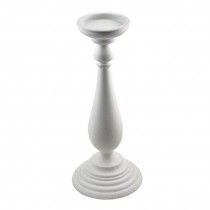 Candle Holder-white wood turne