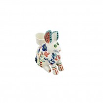 Candle Holder-White Ceramic Rabbit