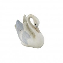 PLANTER-Distressed White Swan W/Light Blue Accents on Wings