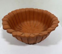 BOWL-(Small)TERRA COTTA W/Layered Petal Design