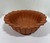 BOWL-(Large)Terracotta W/Layered Petal Design