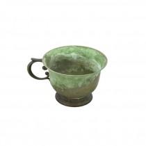 PLANTER-Oxidized Brass Cup W/Handle