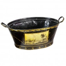 TUB-BLK/GLD TOLE-18X24OV-2HAND