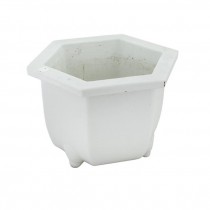 PLANTER-White W/6 Sides & 3 Legs