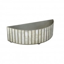 PLANTER-Demilune Shape W/Vertical Mirror Panels