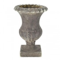 URN-FAUX CEMENT FOOTED