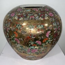 URN-W/NO LID-RND ORIENTAL-GLD