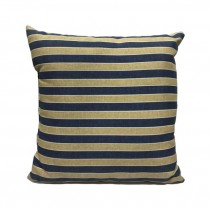 PILLOW-14"SQ BLUE/WH STRIPE W/