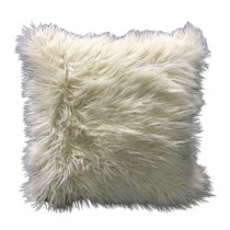 PILLOW-(16SQ)White Faux Fur