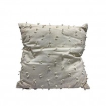 PILLOW-17"SQ-OFF WHT-SM TASSEL