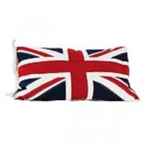 Union Jack Pillow- 27"L x 16"