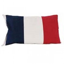 French Flag Pillow 27"L x 16"