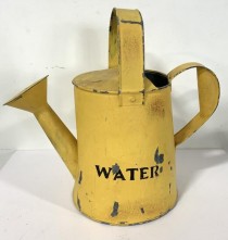 WATERING CAN-Distressed Yellow Metal