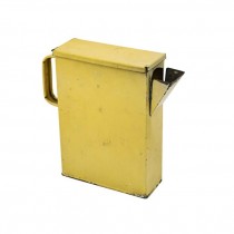 WATERING CAN-Painted Yellow Metal-Rectangular Shape