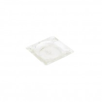 ASHTRAY-Clear Glass-Indentations on Each Corner