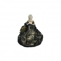 FIGURINE-19th Century Woman in Black Lace Gown