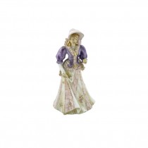 FIGURINE-Hand Painted Bone China Vitorian Woman