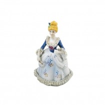 FIGURINE-19th Century Courtesan-W/Blue & White Dress