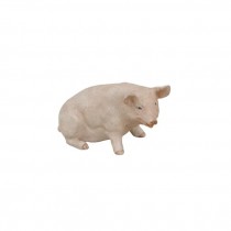 FIGURINE-Porcelain Pink Pig-Sitting