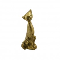 FIGURINE-Brass Cat Sitting Up
