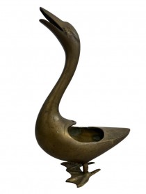 FIGURINE-BRASS GOOSE