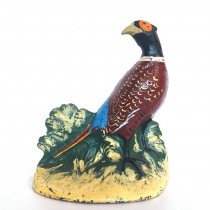 DOORSTOP-Multi-Colored Cast Iron Pheasant