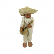 FIGURINE-Male W/Straw Hat & Guitar