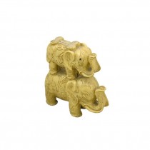 ELEPHANT-Faux Carved Ivory-Elephant Stack