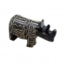 FIGURE-RHINO BLK/PINK CARVED S