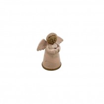 FIGURINE-Pink Glazed Stoneware Cat Angel