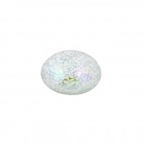 PAPERWEIGHT-White Iridescent-Round