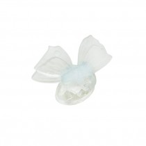 PAPERWEIGHT-Clear Frosted Resin Sitting Butterfly