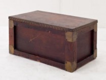 BOX-CHEST-WOOD-BRASS CORNERS&EDGES