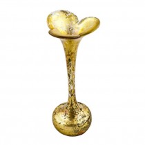 VASE-Gold Mercury Glass-3 Petal Top