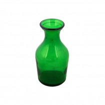 VASE-Tall Translucent Green W/Fluted Edge