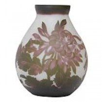 VASE-Art Nouveu Etched Cameo Glass